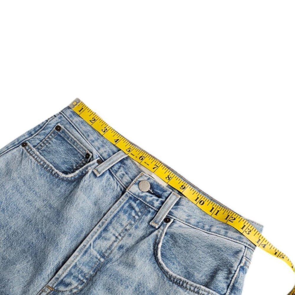 Denim Forum The BF High Rise Loose Jeans, Button Fly, Blue, Cotton, Relaxed, 25 - Picture 5 of 11